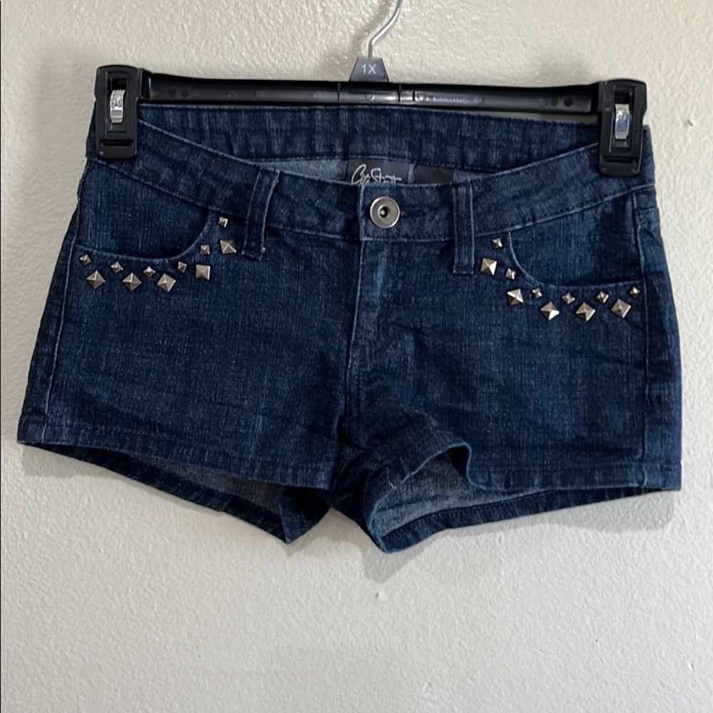 City Streets mini jean blue shorts , Size 1